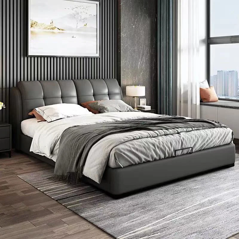 Glam Pine Wood Mattress Included with Headboard Rectangular Bed Frame