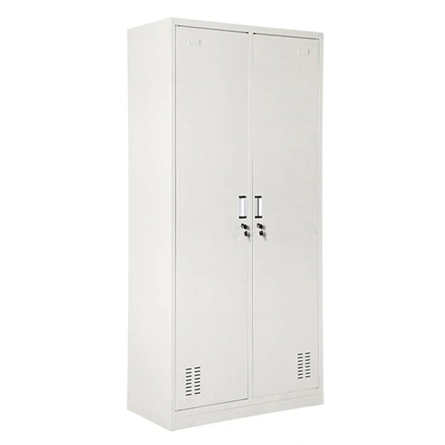 Gray Hinged Wardrobe Closet Contemporary Steel Wardrobe Cabinet