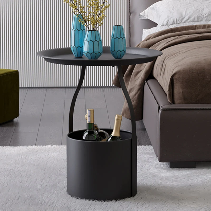 Metal Bed Nightstand Glam Accent Table Nightstand for Bedroom