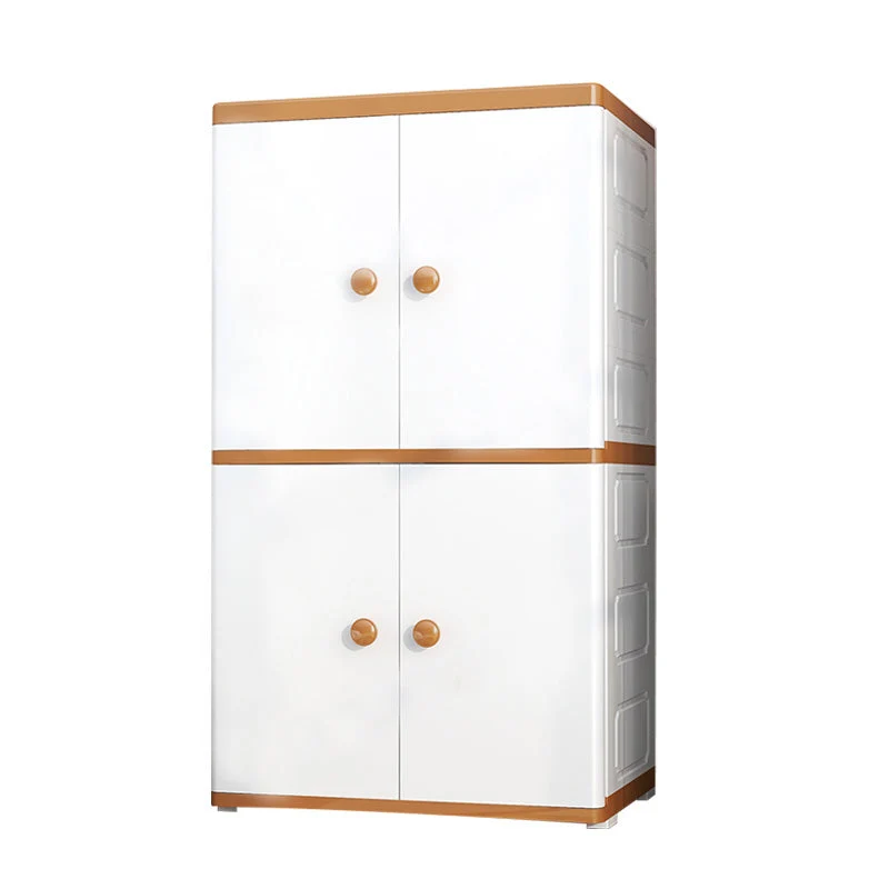 Contemporary Style Wardrobe Armoire Plastic Non-Hanging Armoire with Door