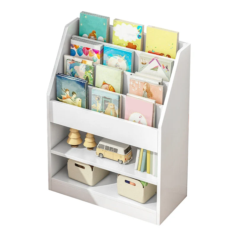 Scandinavian Style Bookshelf Engineer Wood Bookcase for Office