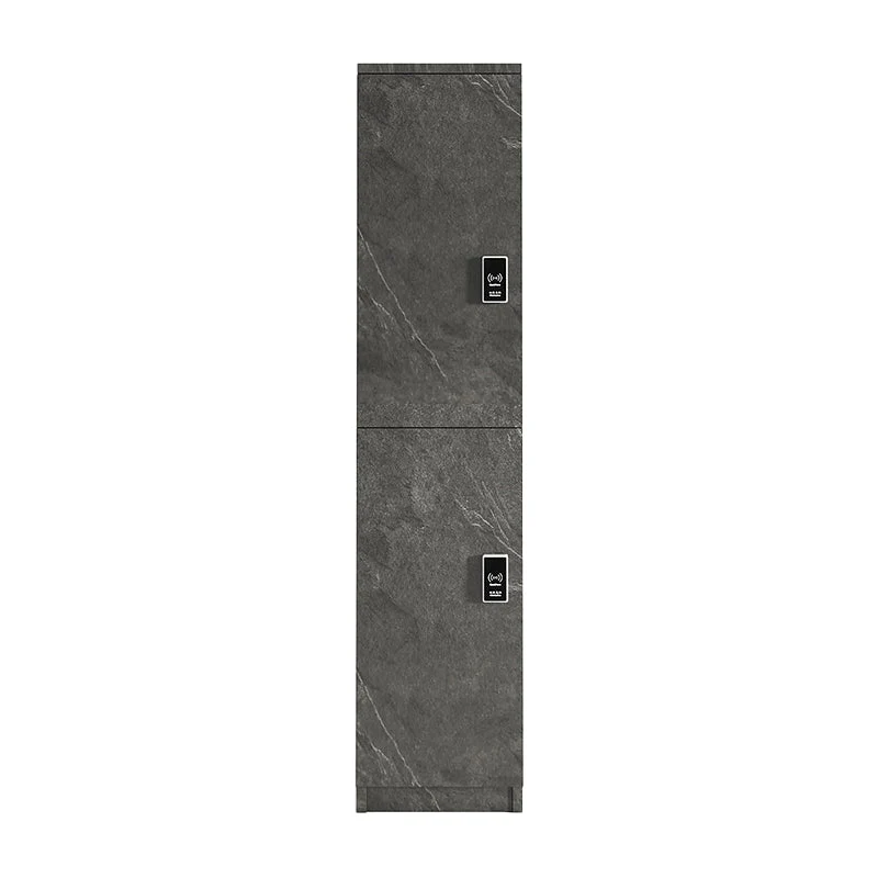 Gray Engineered Wood Armoire for Bathroom Modern Hinged Door Cabinet