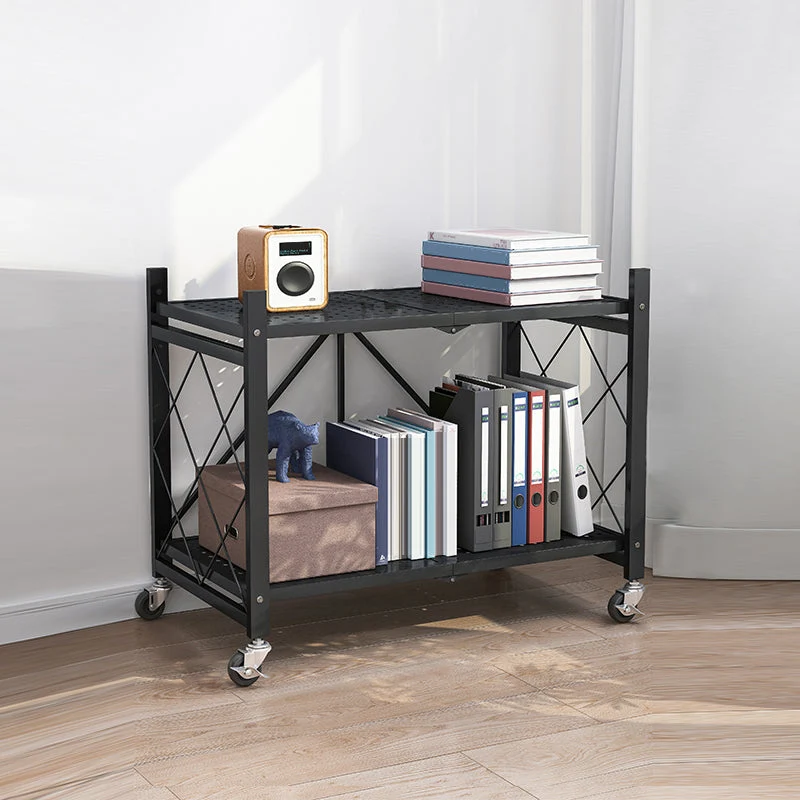 Modern Style Metal Bookshelf Open Etagere Shelf Home Bookcase