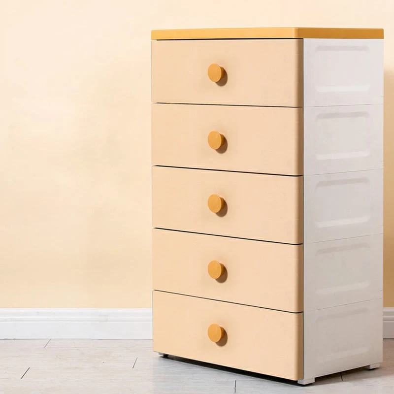 5-drawer Storage Cabinet with Legs Modern Non-Hanging Armoire
