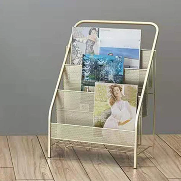 Contemporary Style Ladder Bookcase Metal Closed Back Bookshelf