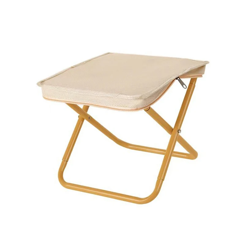 Modern Simplicity Oxford Fabric Carbon Steel Square Pocket Camping Low Stool With Foldable Design For Outdoor Patio