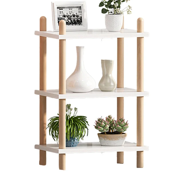 Modern Style Bookshelf Open Back Artificial Wood Bookcase for Office