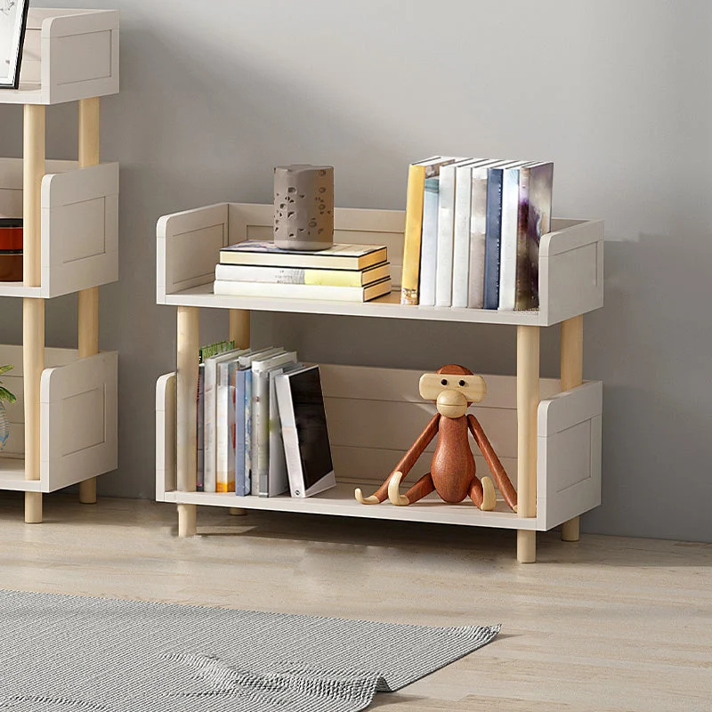 Scandinavian Style Bookshelf Open Back Engineer Wood Bookcase for Office