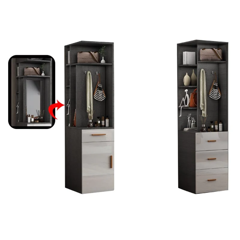 White Colour Wooden Wardrobe Cloth Rod Included Wardrobe Closet for Bedroom