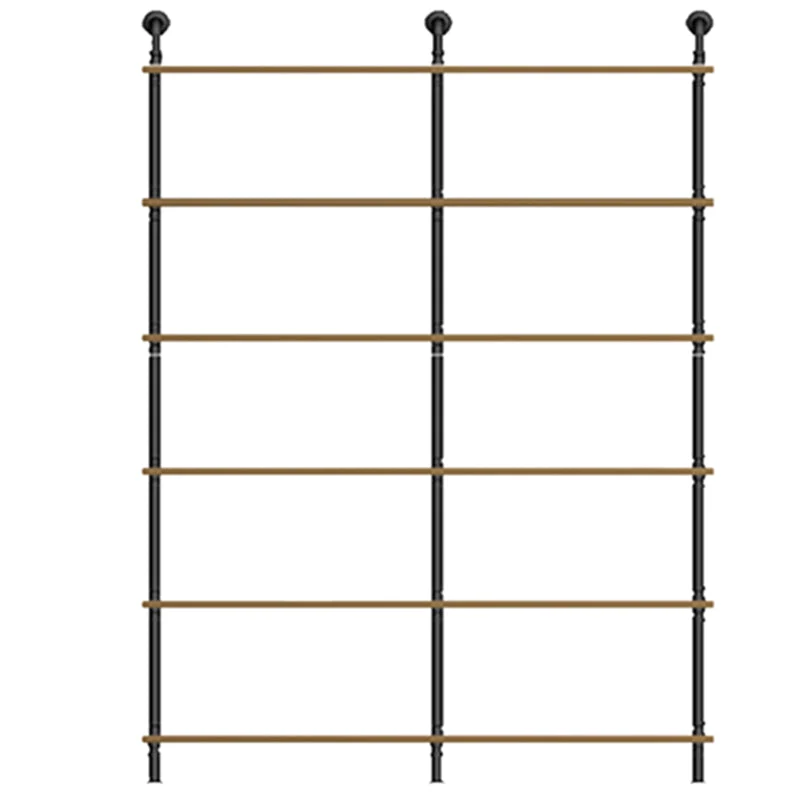9.84"W Bookshelf Industrial Style Wall Mounted Bookcase for Home and Office