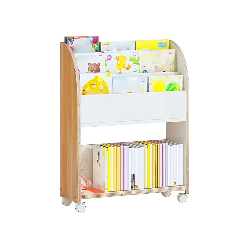 Contemporary Style Bookshelf Engineered Wood Bookcase for Home Study Room