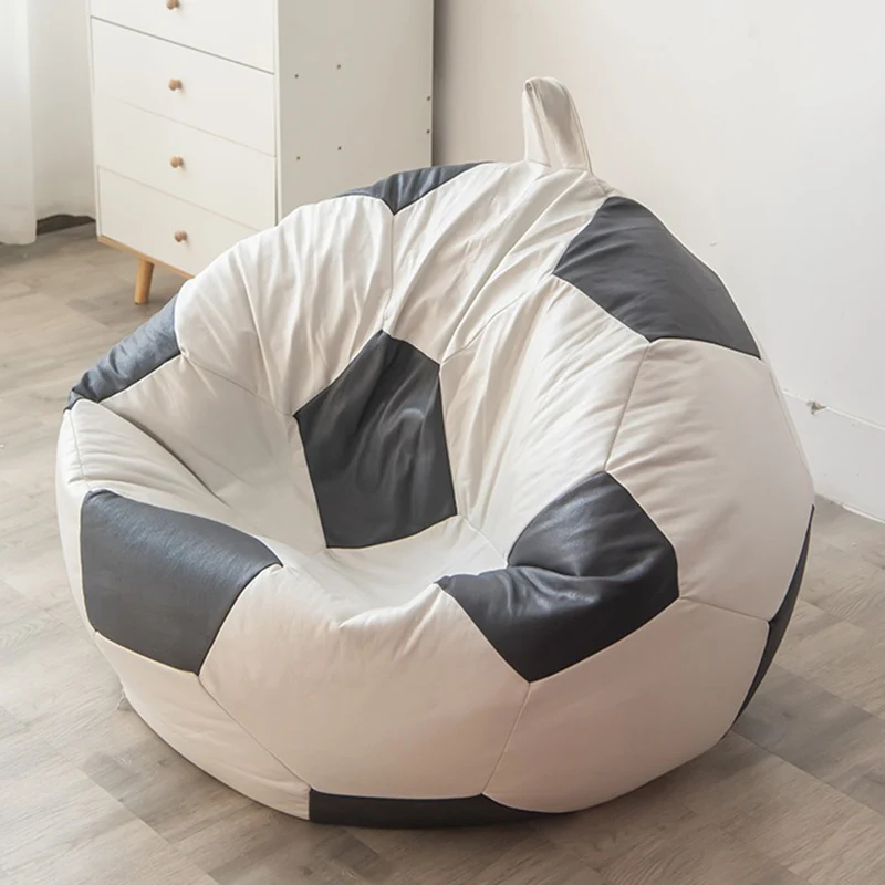 Contemporary Creative Synthetic Fabric EPP EPS Football Portable Washable Bean Bag Lazy Sofa For Living Room And Bedroom