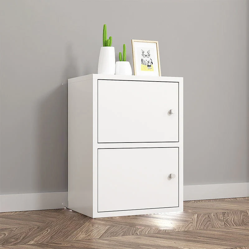 Matte Finish Non-Hanging Armoire Modern Faux Wood Storage Cabinet with Hinged Doors