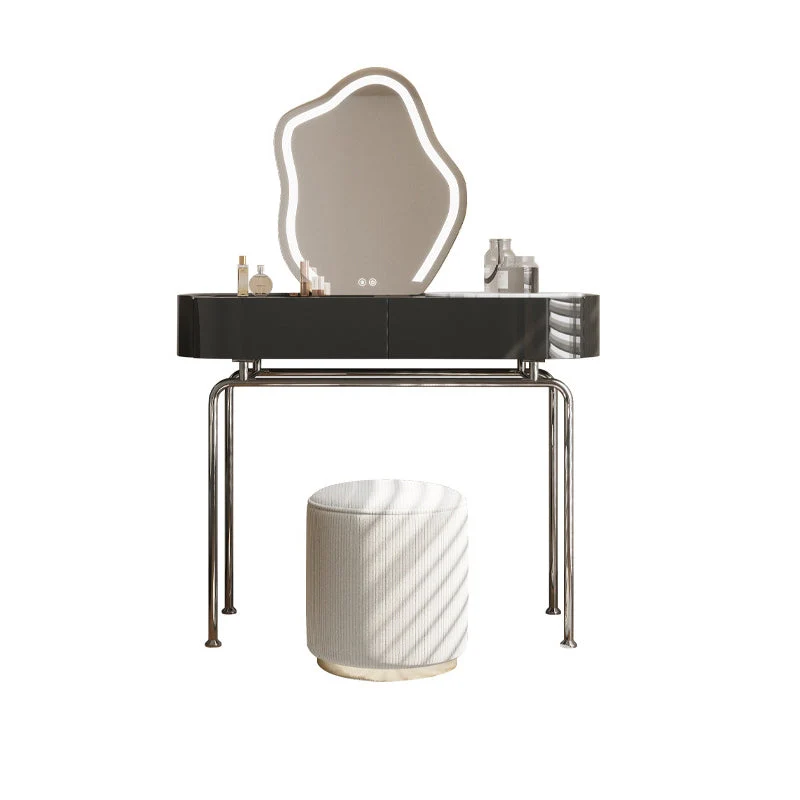 Wooden Make-up Vanity Black Makeup Vanity Desk Table with Drawer