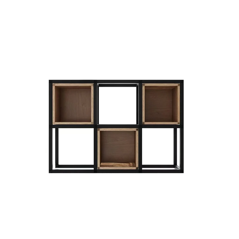Modern Style Bookcase Wall Mounted Pine Wood Bookshelf for Home Office