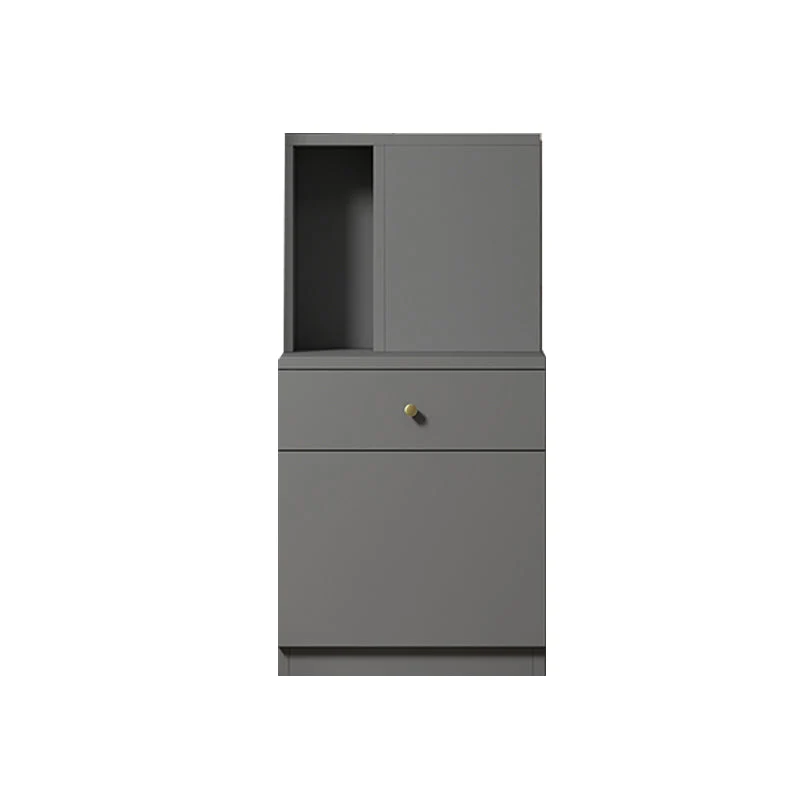 Wood Contemporary 32"H Bookshelf Closed Back Bookcase with Drawer for Home Office