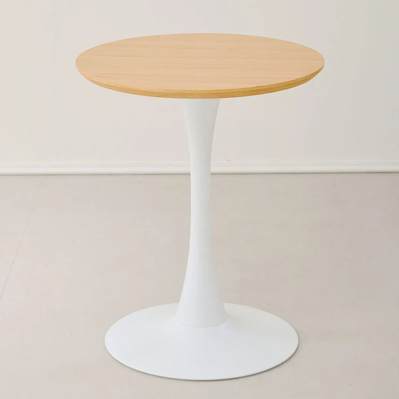 Contemporary Nordic MDF & Iron Round Trumpet-Leg Coffee Table For Living Room & Dining Room