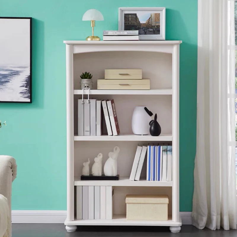 Scandinavian Wood Bookshelf Home Office Closed Back Bookcase