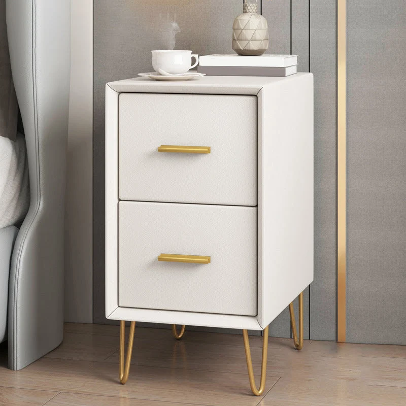 2 Drawers Contemporary Nightstand Legs Included Night Table ,19.3 Tall