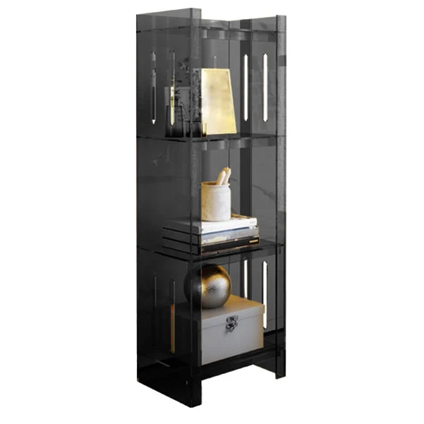 Standard Closed Back Bookshelf Scandinavian Rectangle Acrylic Bookcase