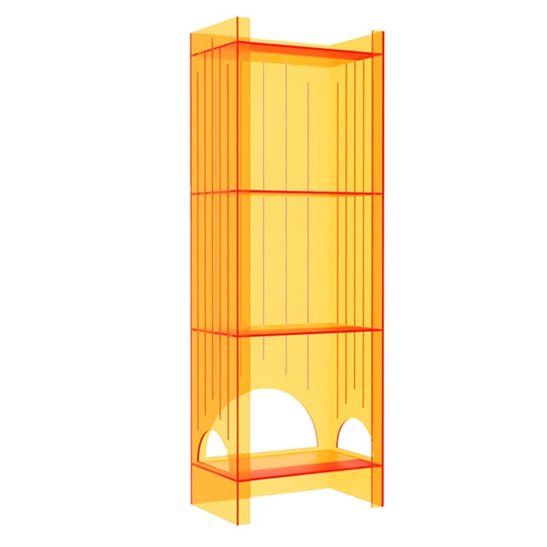 Acrylic Closed Back Storage Bookshelf Nordic Home Office Standard Bookcase