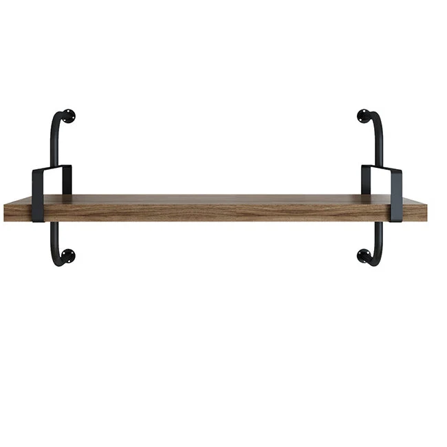 Industrial 7.87" Wide Floating Bookshelf Solid Wood Living Room Bookcase