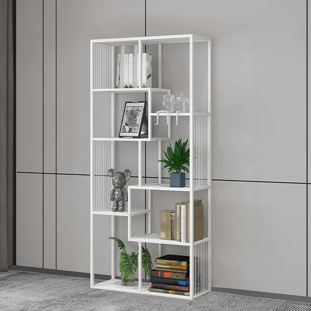 Nordic Home Office Bookshelf Metal Open Back Etagere Bookcase