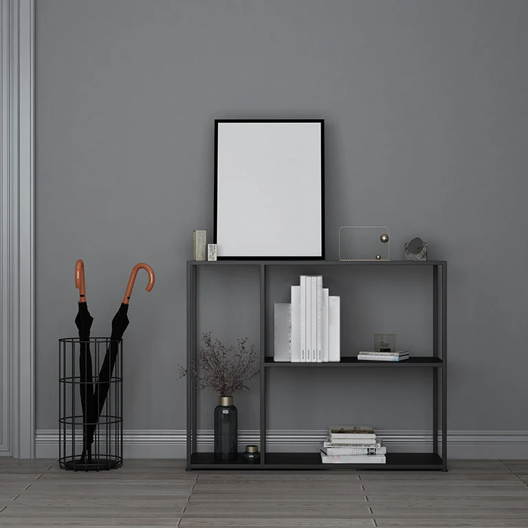 Etagere Metal Bookshelf Industrial Open Back Storage Bookcase