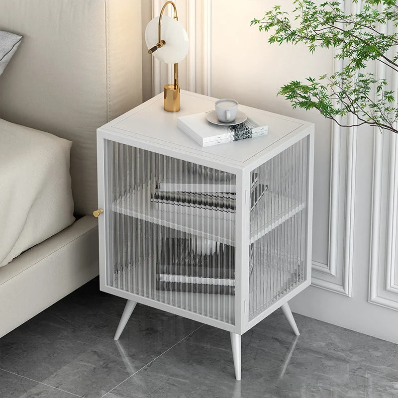 Industrial Accent Table Nightstand Antique Finish Night Table