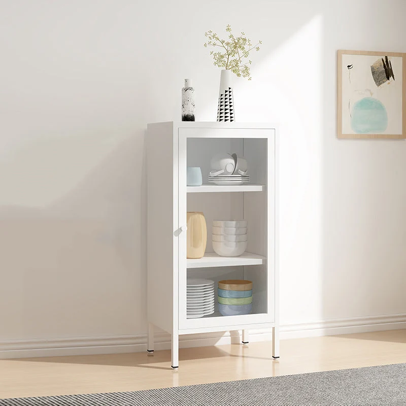 13.78"W Bookshelf Scandinavian Style Bookcase with Door for Home and Office