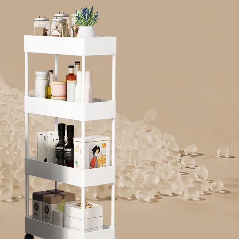 Modern Plastic Bookcase, White, Bookshelf for Any Room, 16" L