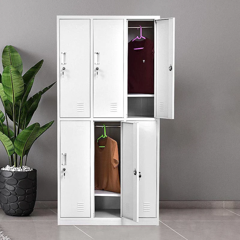 Bathroom Hinged Door Storage Cabinet Metal Modern Grey Cabinet