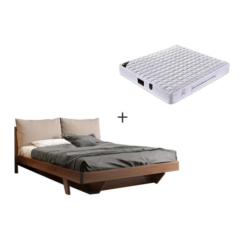 Espresso Wood Panel Bed Upholstered Headboard Standard Bed Lift Up Storage