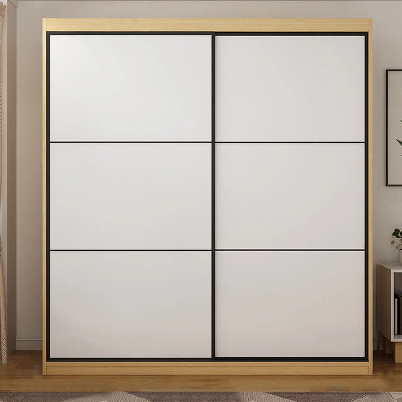 Wooden Wardrobe Armoire with Drawer Modern Wardrobe Closet - 63"L x 23.6"W x 82.9"H