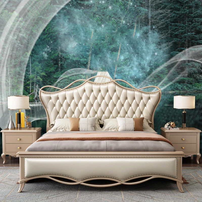 Victorian Adjustable Height Bed Upholstered Headboard Standard Bed