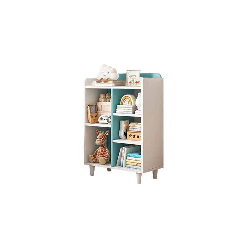 4-Tier Contemporary Bookshelf Standard Engineered Wood Bookcase 11.8" Wide