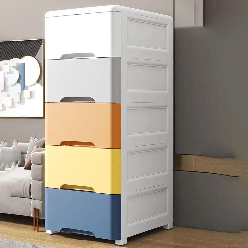 5-Drawer Storage Cabinet with Legs Contemporary Wardrobe Armoire
