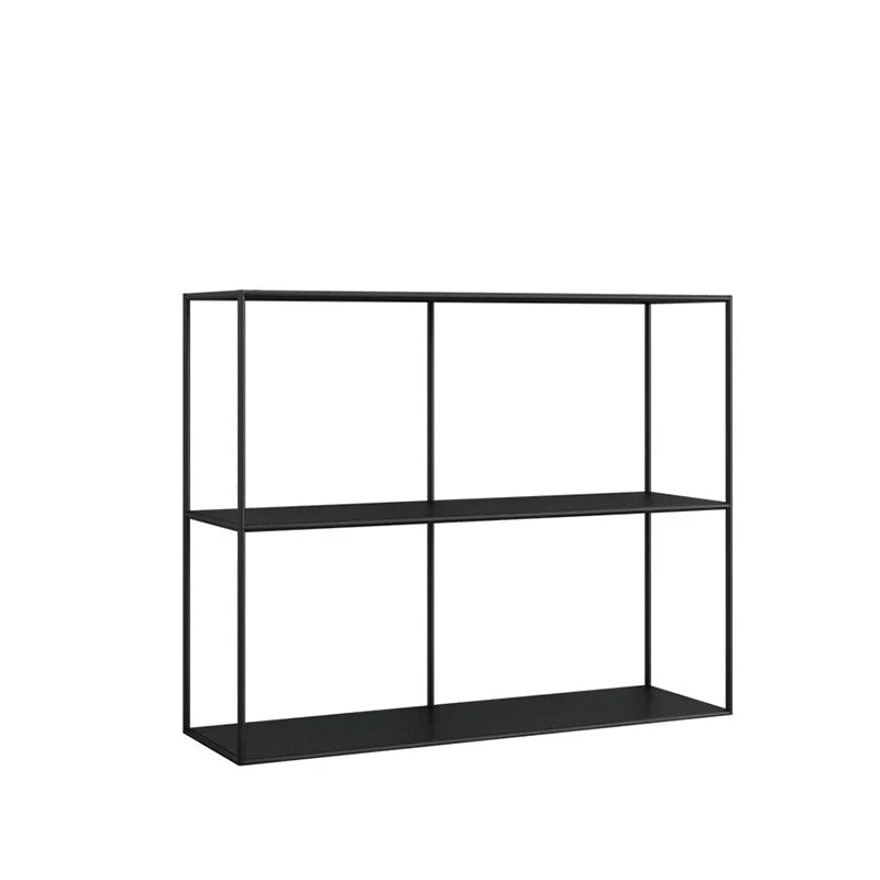 Contemporary Style Bookcase Open Back Metal Bookshelf for Home Office