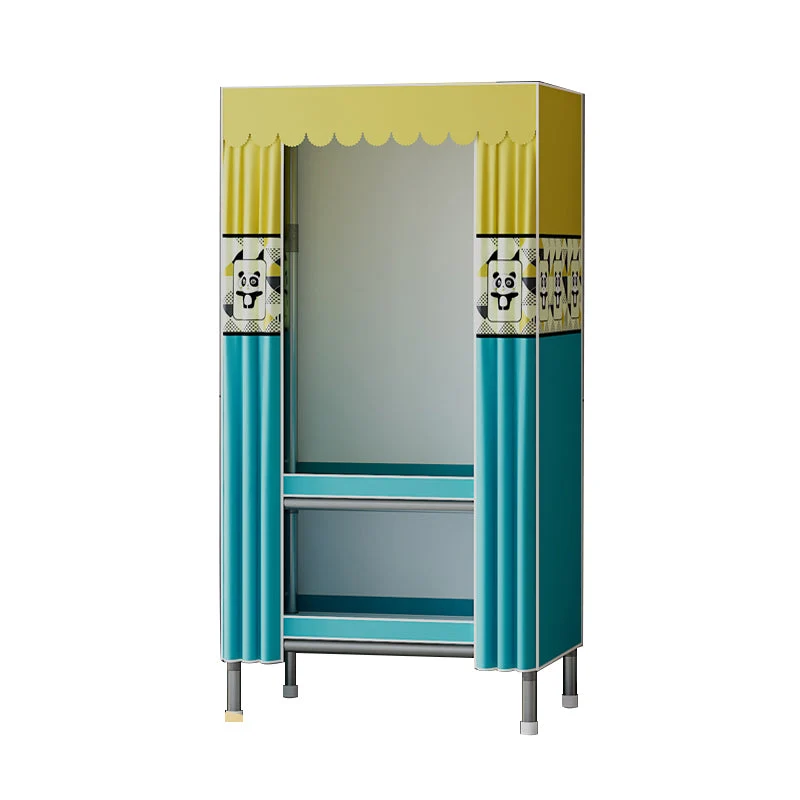 Metal Wardrobe Cabinet with Shelves Modern Wardrobe Armoire for Home