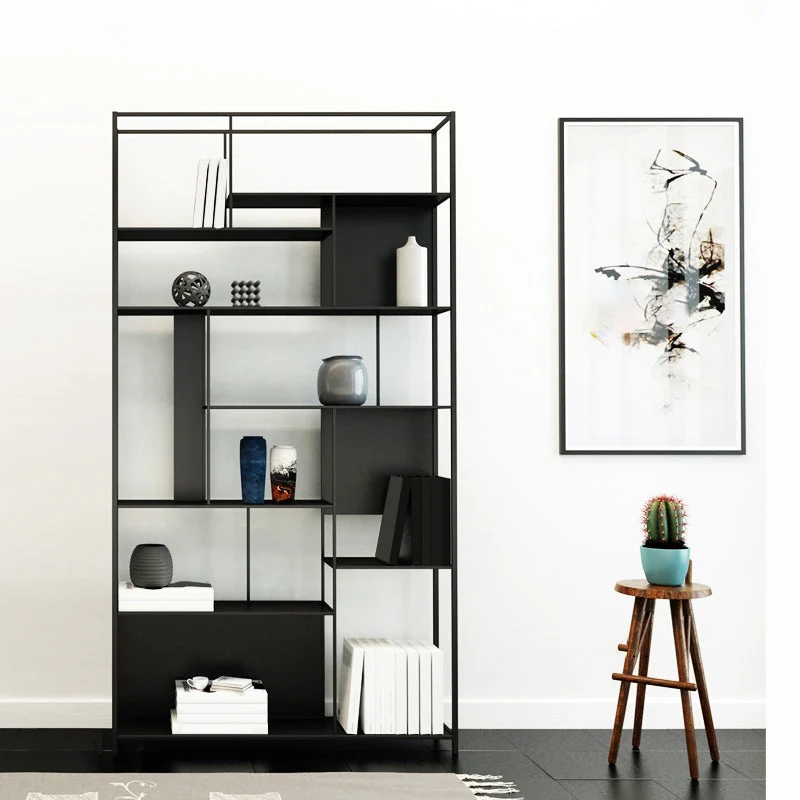 Industrial Open Rectangle Storage Bookshelf Home Office Etagere Bookcase