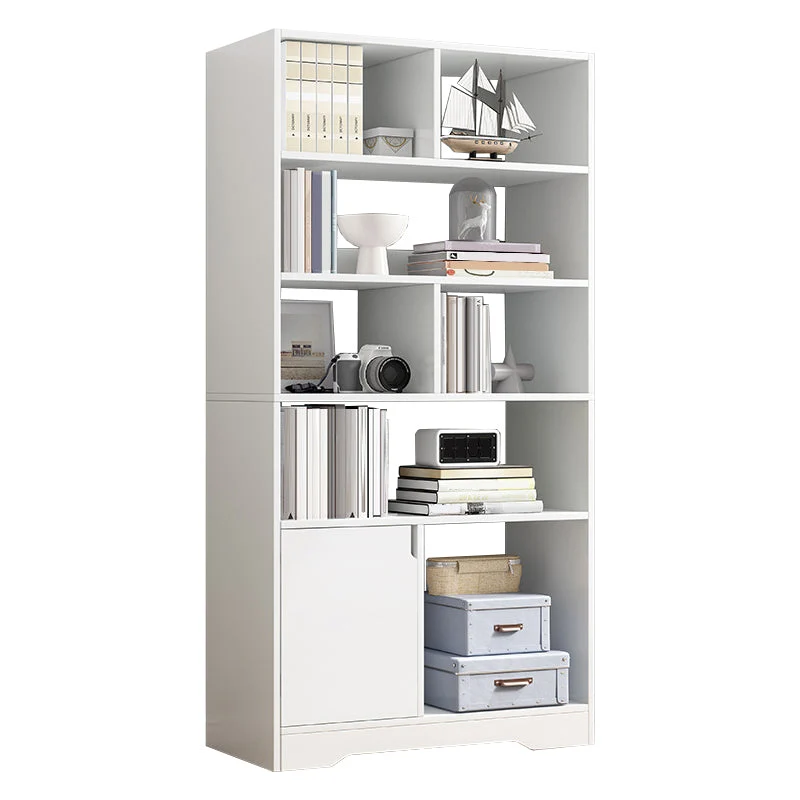 Floor Standard Bookshelf with Drawer Living Room Wooden Bookcase Rack Shelf