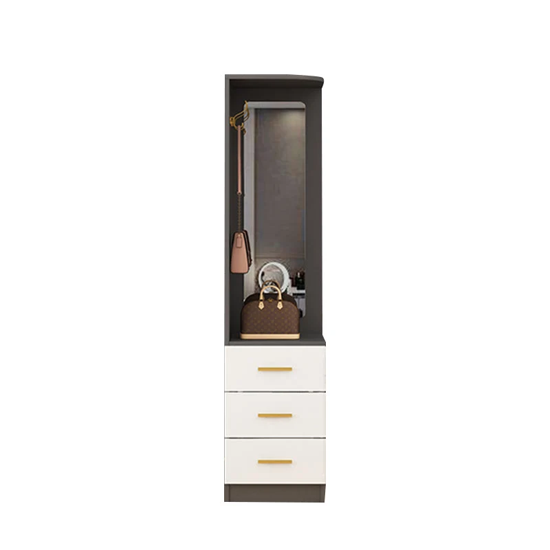 Modern Style Wooden Wardrobe Cloth Rod Included Wardrobe Closet for Bedroom