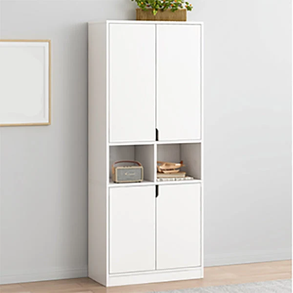 Wooden Standard Bookcase 12" D with Doors Closed Back Vertical Bookshelf