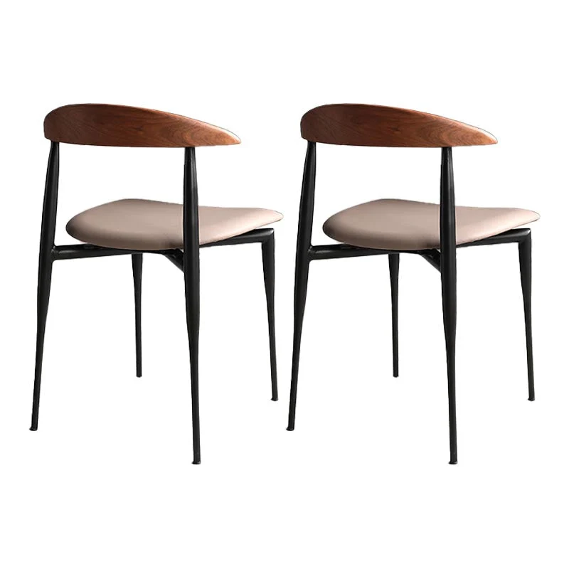 Industrial Dining Side Chair Metal Armless Dining Chair for Restaurant