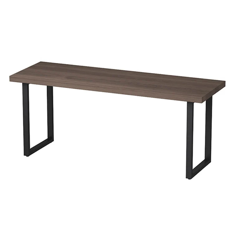 Industrial Style Office Desk Rectangle Solid Wood Desk with Sled Base for Home