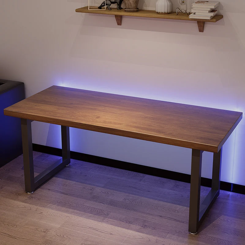 Modern Style Sled Office Desk Rectangle Solid Wood Desk for Home