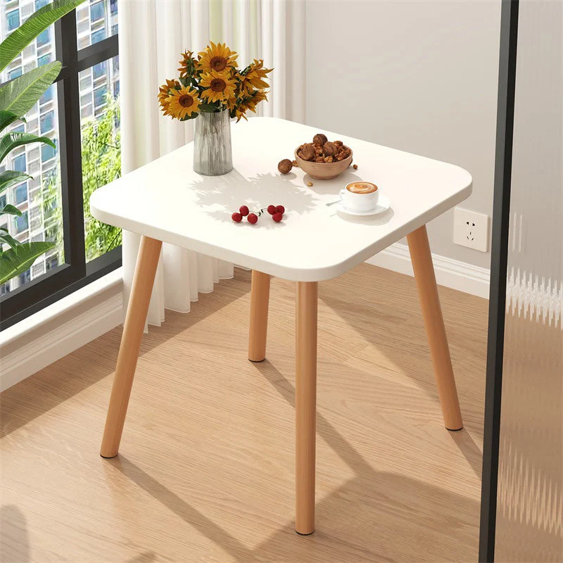 Modern Minimalist Square MDF Solid Wood Coffee Table For Living Room