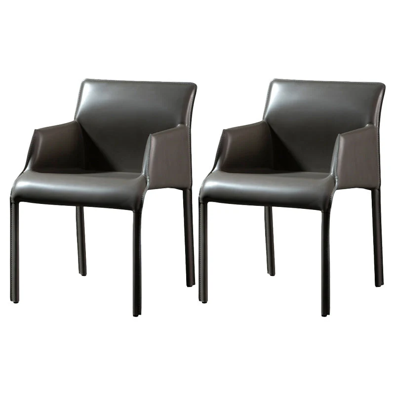 Leather Dining Arm Chair Upholstered Dining Armchair for Dining Room