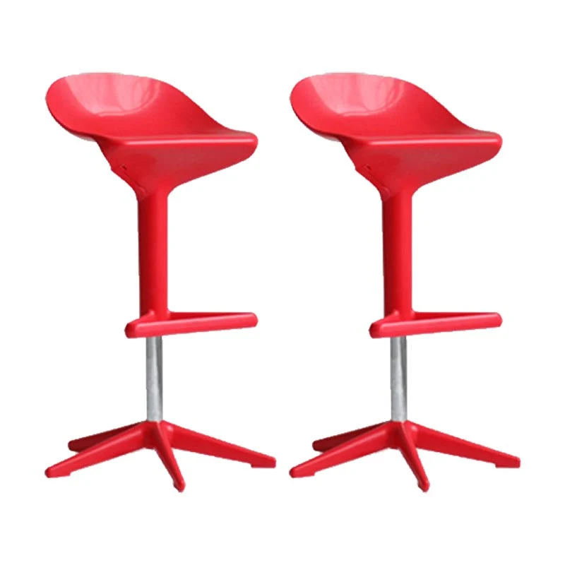 Scandinavian Adjustable Height Bar Stool Plastic Footrest Stool