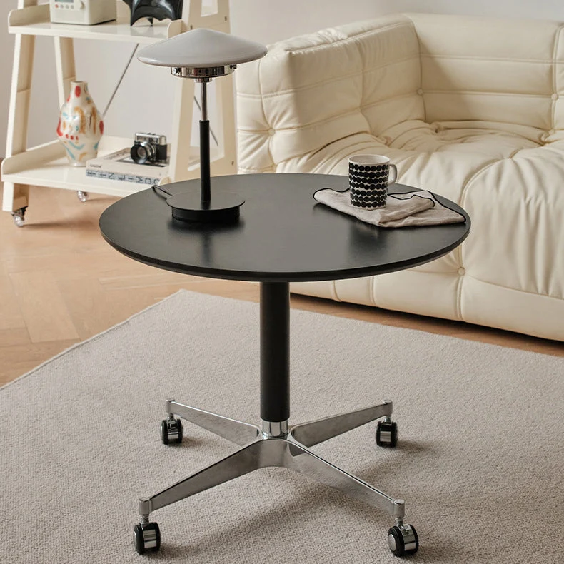 Modern Minimalist Round Branch Base Liftable Removable Density Plate Aluminum Alloy Coffee Table For Living Room